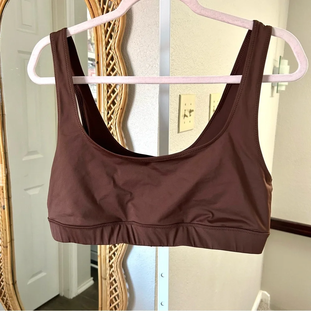 SKIMS / Bikini Swim Tank Top in Cocoa